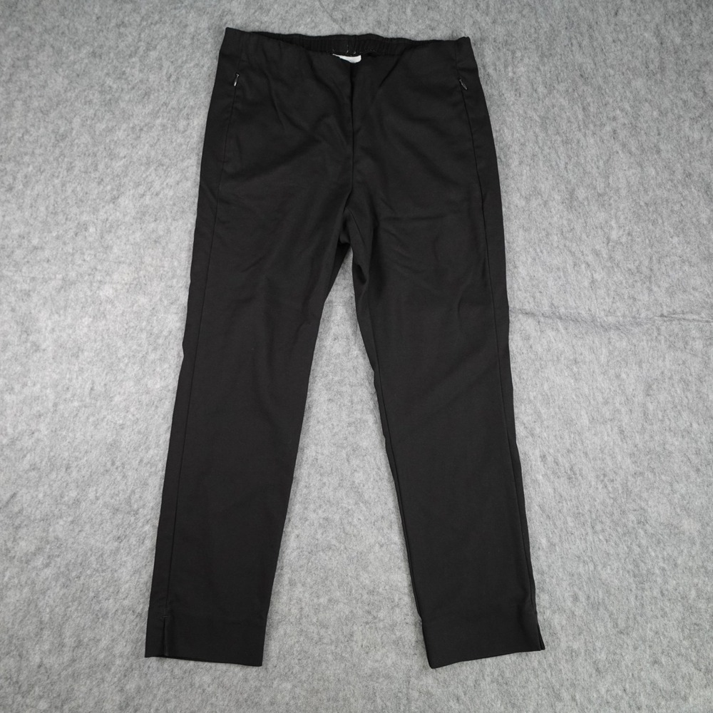 J Jill Pants Women 8 Petite Black Essential Cotton Stretch Pull On Comfort Work